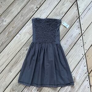 Hard Tail Gray Strapless Mini Dress